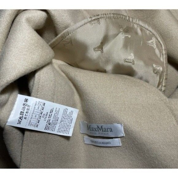 $2,268 MAX MARA Womens Long Overcoat Slit Camel Hair Maxi Dress Us 10 Beige Tan - Picture 16 of 16